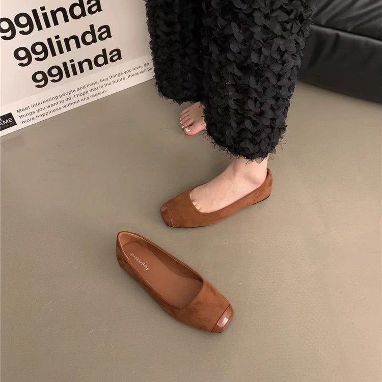 Damen Elegante und bequeme Ballerinas mit geschlossenen Zehen EB