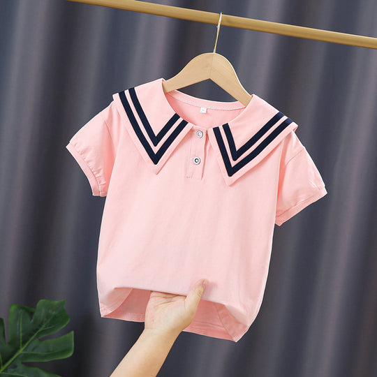 Damen Polo Shirt mit maritimem Kragen EB