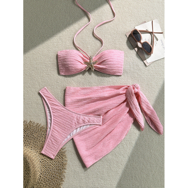 Damen Bandeau-Bikini-Set mit eleganter Muschel-Applikation EB