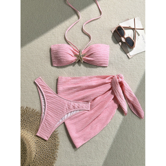 Damen Bandeau-Bikini-Set mit eleganter Muschel-Applikation EB