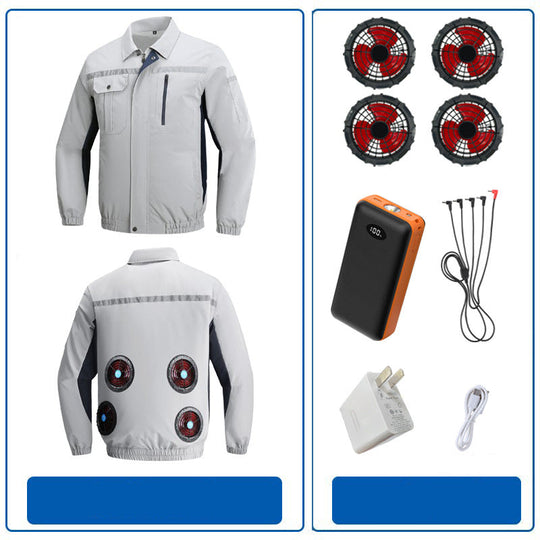 Herren nan atmungsaktive Arbeitsjacke mit integrierten Rückenlüftern und reflektierenden Streifen EB
