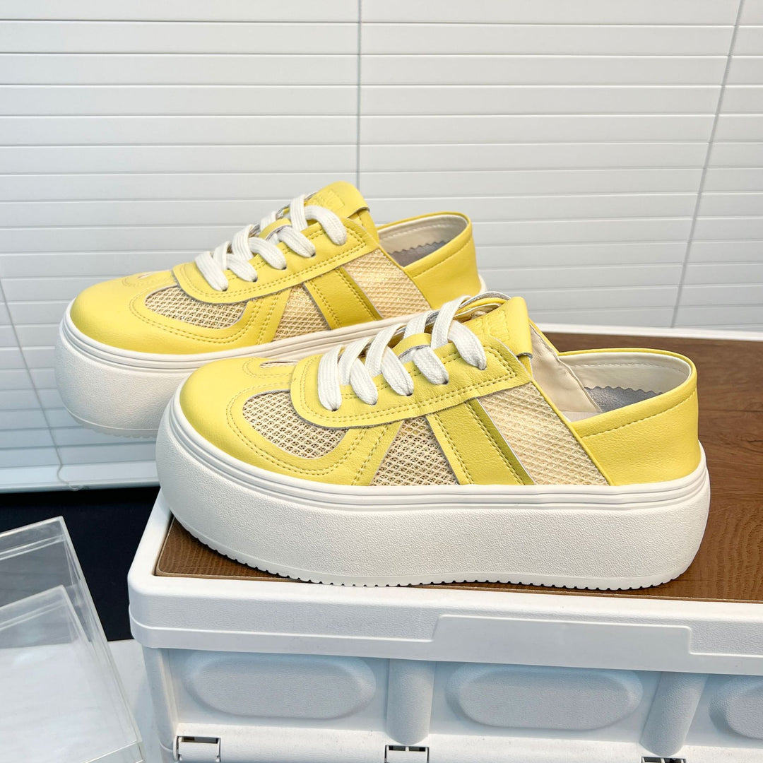Damen Platform Sneakers mit atmungsaktiver Netzstruktur und komfortabler Sohle EB