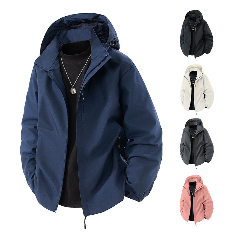 Herren nan leichte wetterfeste Softshelljacke mit verstellbarer Kapuze, winddichter Außenlage und atmungsaktivem Meshfutter EB