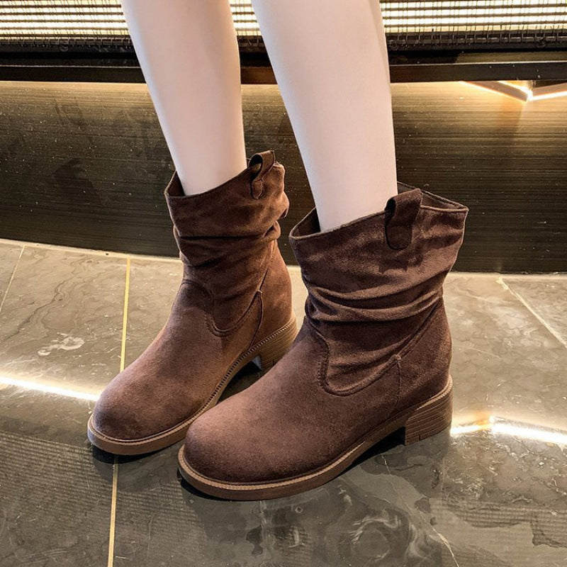 Damen Weiche und lässige Stiefeletten mit bequemem Schaft und rutschfester Sohle EB