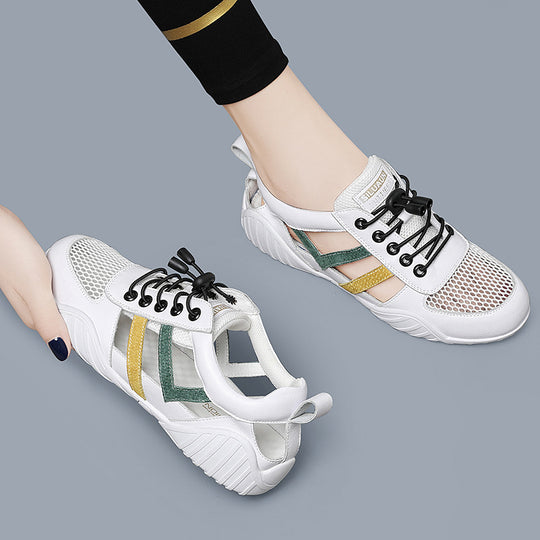 Damen atmungsaktive und sportliche Freizeitsneakers mit flexiblem Sohlendesign EB