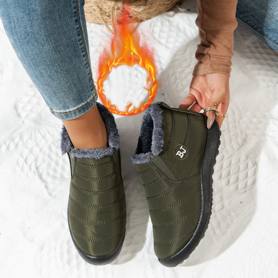 Damen Komfortable Winterboots mit kuscheligem Futter und rutschfester Sohle EB