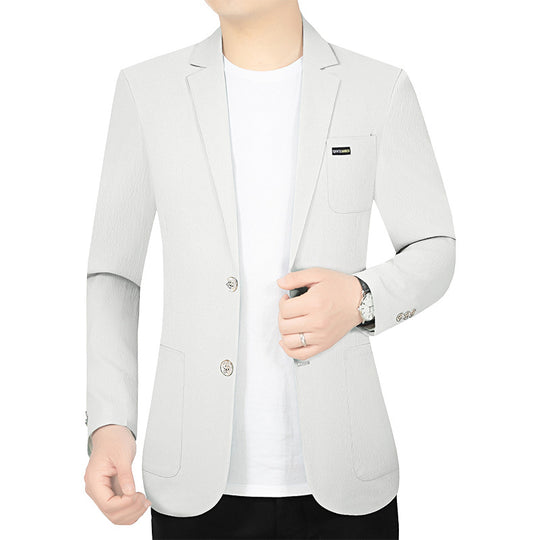 Herren Modernes Stretch Business-Sakko mit schmalem Schnitt und aufgesetzten Taschen EB