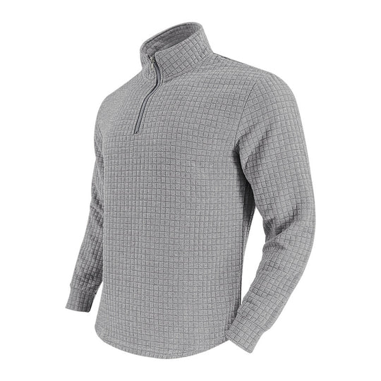 Herren Thermo-Fleecepullover mit Reißverschluss und strukturiertem Design EB
