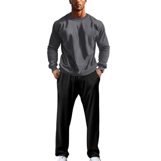 Herren Bequemer und eleganter Freizeitanzug mit praktischen Taschen und elastischem Bund EB