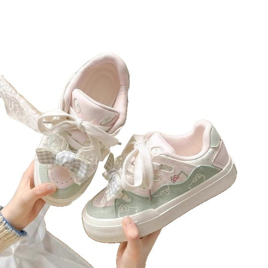 Damen Sneakers mit verspieltem Design und dekorativen Schleifen EB