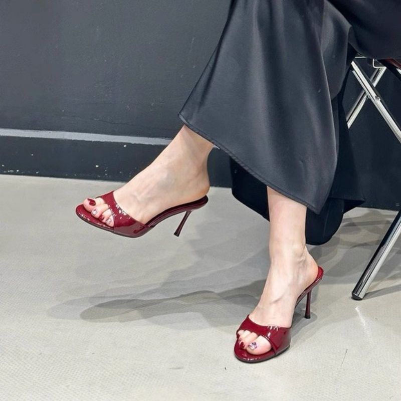 Damen elegante mules mit hohen Absätzen EB