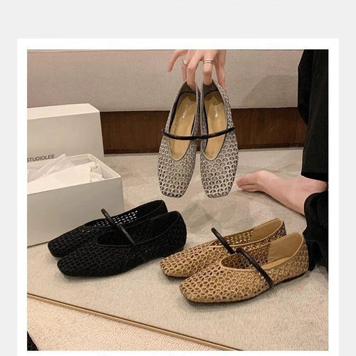 Damen Ballerina mit elegantem Riemchen EB