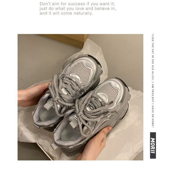 Damen sportliche Sneakers im innovativen Chunky-Design mit atmungsaktiven Einsätzen EB