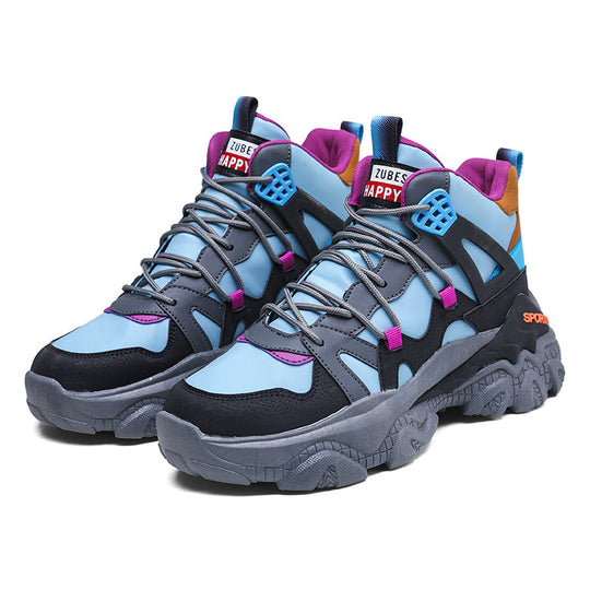 Damen Modische Sport Sneaker mit hohem Schaft und rutschfester Sohle EB