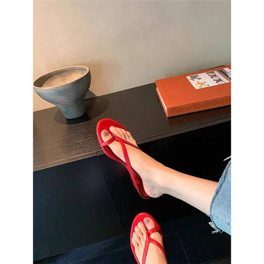 Damen Zehentrenner-Sandalen mit eleganten Riemen und komfortabler Sohle EB