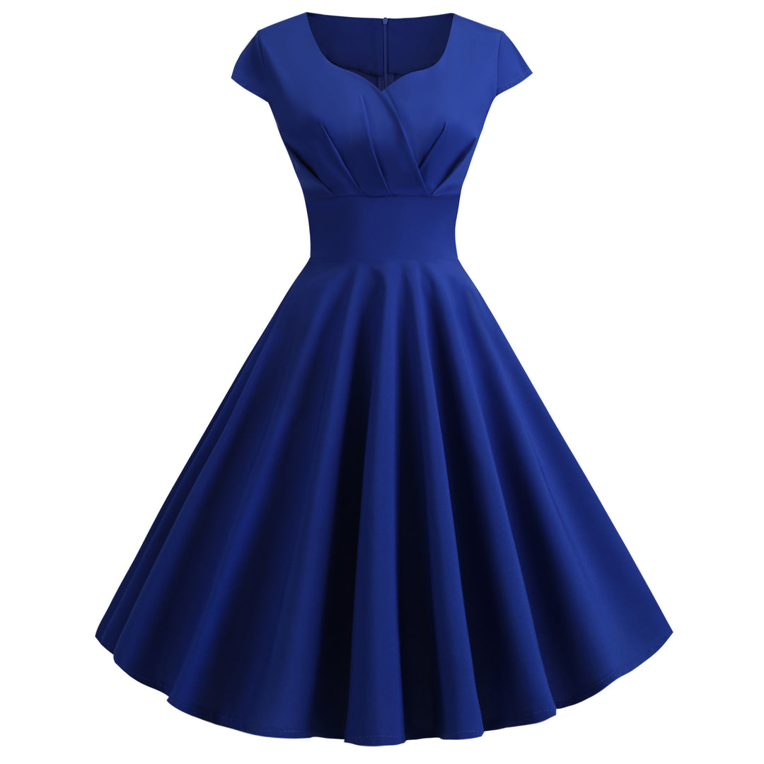 Damen A-Linien Kleid mit elegantem Taillenschnitt und schwingendem Saum EB