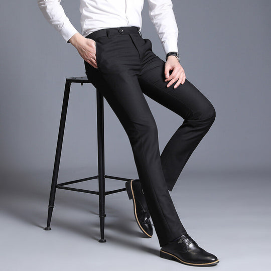 Herren elegante Slim-Fit Anzughose EB