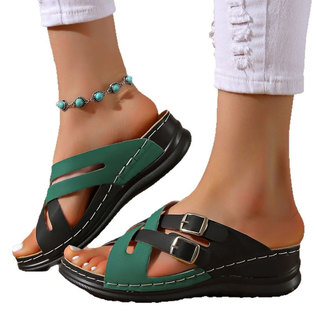 Damen Komfortable Clogs mit modischem Cross-Design EB