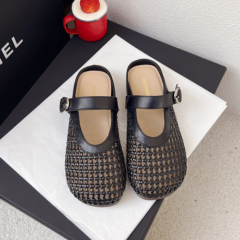 Damen Komfortable Clogs mit elegantem Riemen und luftigen Netzdesign EB