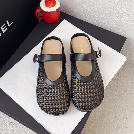 Damen Komfortable Clogs mit elegantem Riemen und luftigen Netzdesign EB