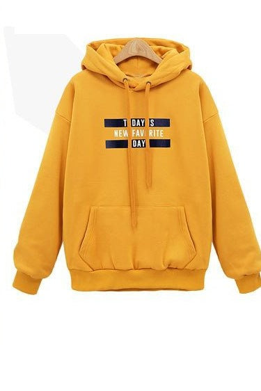 Damen nan lässiger Kapuzenpullover mit Kängurutasche, relaxed Fit und grafischem Statement-Print EB