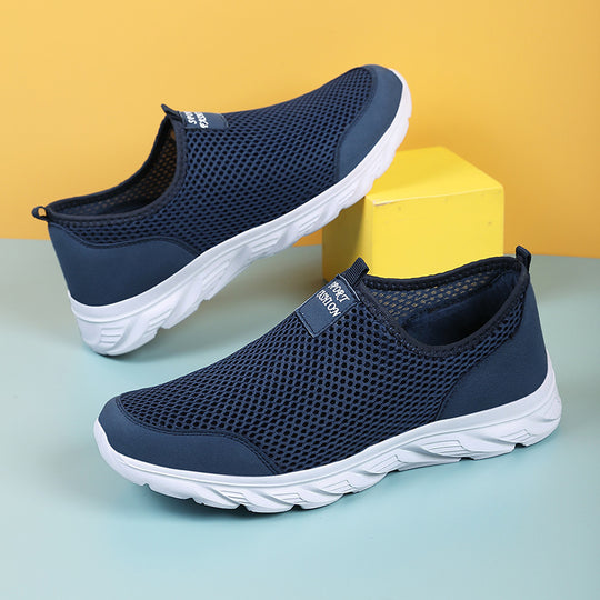 Damen Atmungsaktive Slip-On Sportschuhe mit flexiblem Sohlenaufbau EB