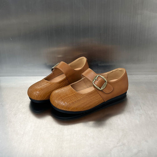 Damen Ballerinas mit elegantem Riemen und strukturiertem Obermaterial EB