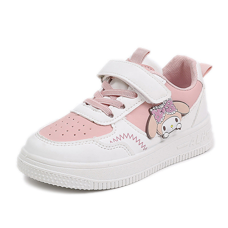 Damen Kindersneaker mit niedlichem Tiermotiv und praktischem Klettverschluss EB