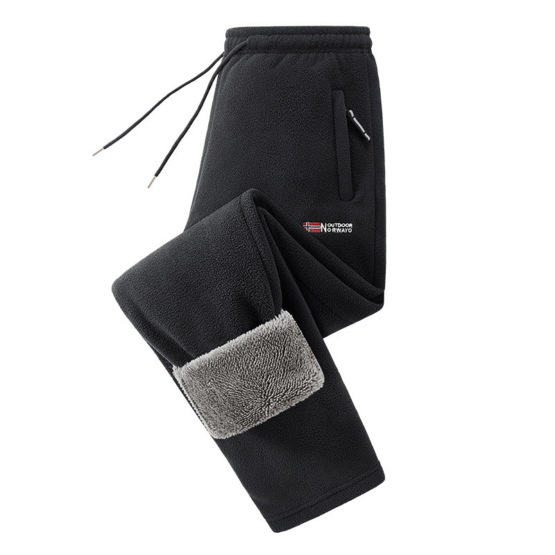 Herren Thermo-Fleece-Set mit Kapuzenjacke, Sherpa-gefüttert und elastischer Jogginghose EB
