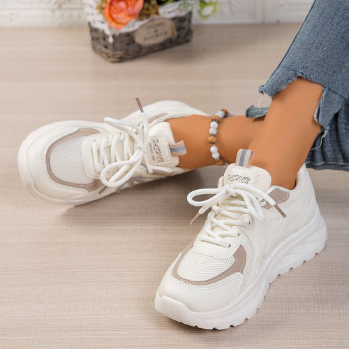 Damen Sportliche Sneakers mit atmungsaktiver Oberflächenstruktur und komfortabler Dämpfung EB