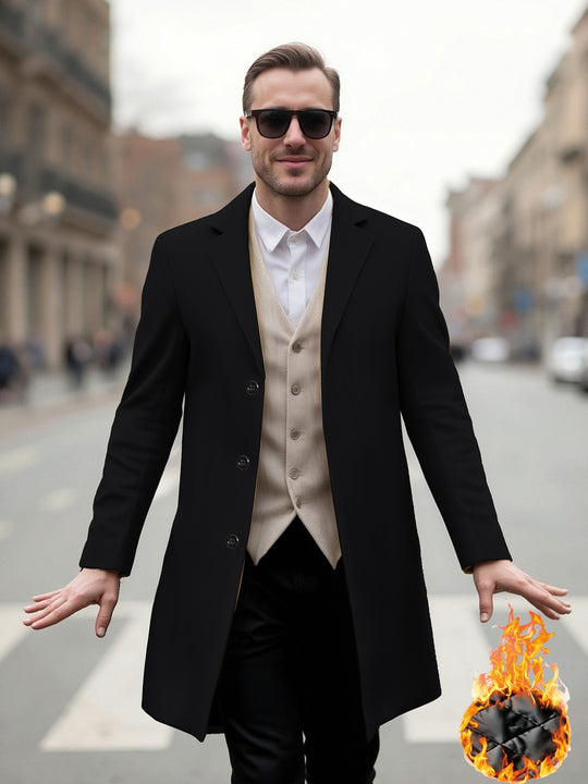 Herren eleganter Langmantel mit modernem Schnitt und optimalem Tragekomfort EB