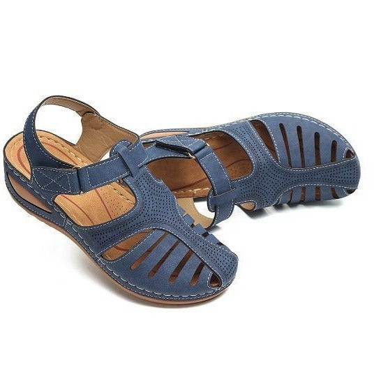 Damen Bequeme Luftige Sandalen mit verstellbarem Riemen und ergonomischer Sohle EB