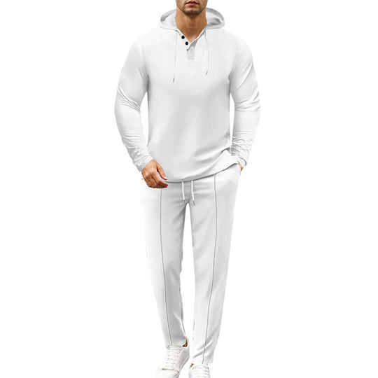 Herren modisches Hoodie-Set mit sportlichem Schnitt und praktischen Funktionen EB