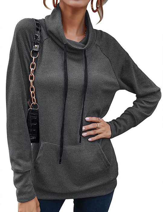 Damen modischer Kapuzensweater mit praktischen Taschen und ergonomischem Schnitt EB