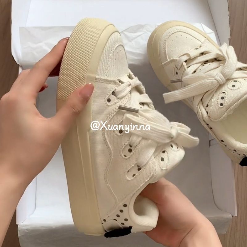 Damen Canvas Sneakers mit flexibler Gummisohle und atmungsaktivem Obermaterial EB