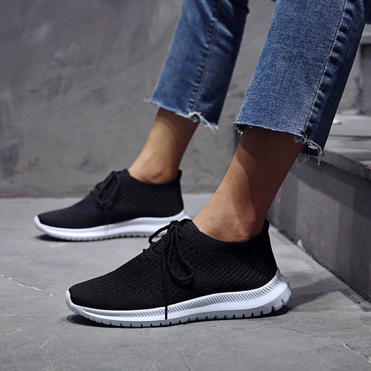 Damen Atmungsaktive und flexible Sneakers mit strukturiertem Obermaterial EB