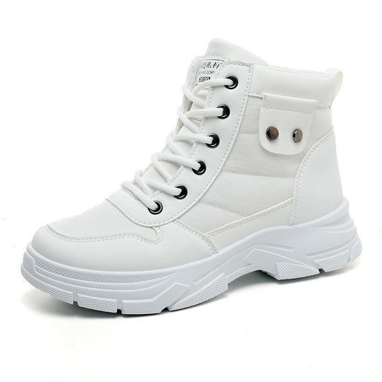 Damen modische High-Top Sneakers mit dämpfendem Profil und verstärktem Kragen EB
