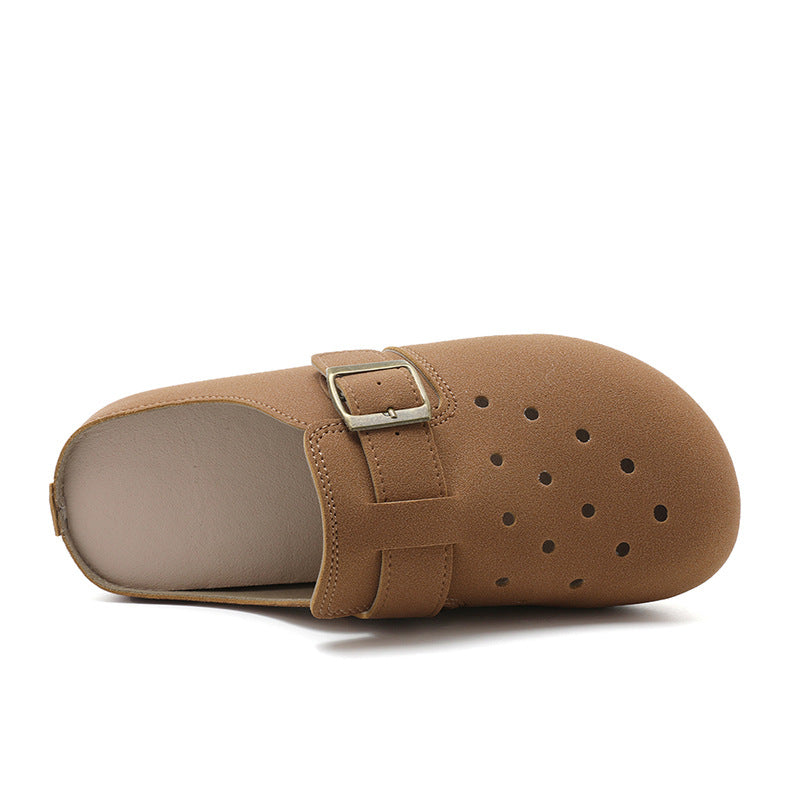 Damen bequeme Clogs mit modischem Riemen und atmungsaktivem Obermaterial EB