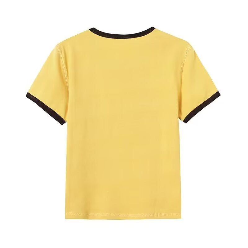 Damen Vintage T-Shirt mit Rundhalsausschnitt EB