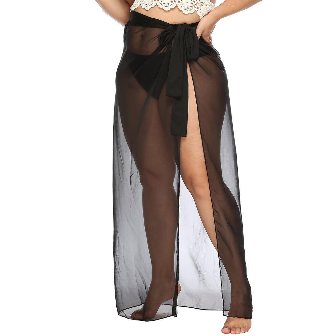Damen eleganter Strandüberwurf mit seitlichem Knoten EB