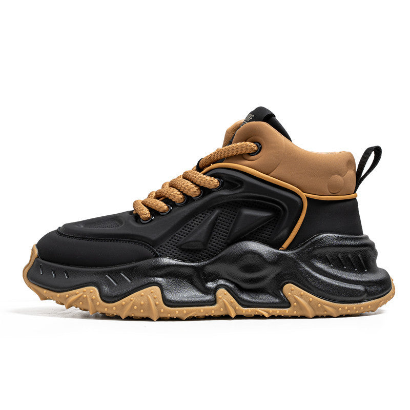 Herren urbane High-Top Tech-Chunky Sneaker mit griffiger Trailsohle und gepolstertem Knöchelkragen EB
