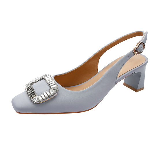 Damen Slingback-Pumps mit glitzerndem Schmuckdetail EB