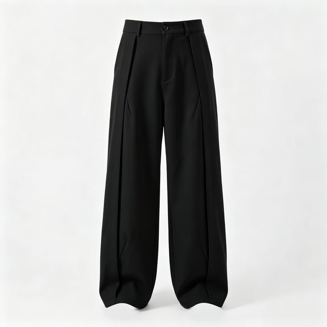 Herren Bundfaltenhose Weit