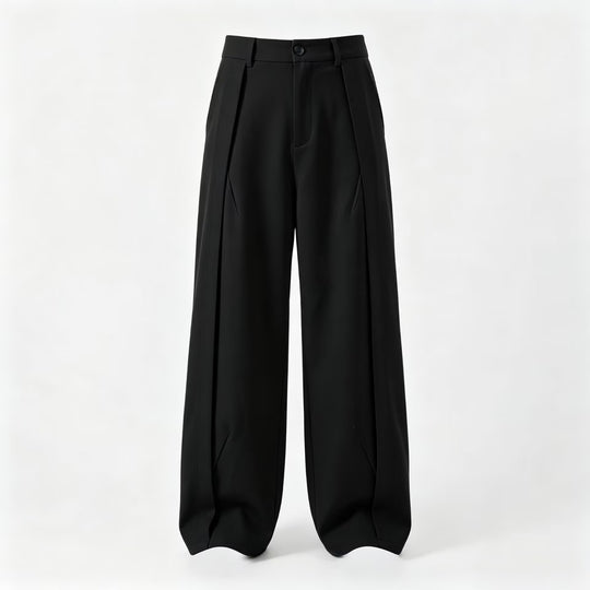 Herren Bundfaltenhose Weit