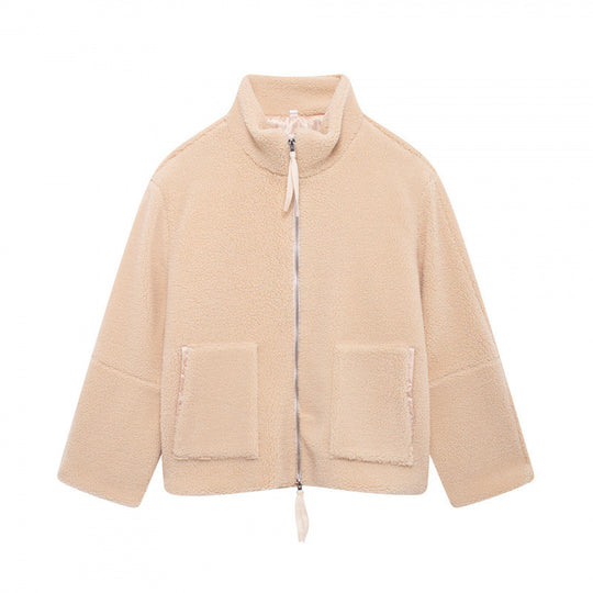 Damen Flauschige Teddyjacke EB