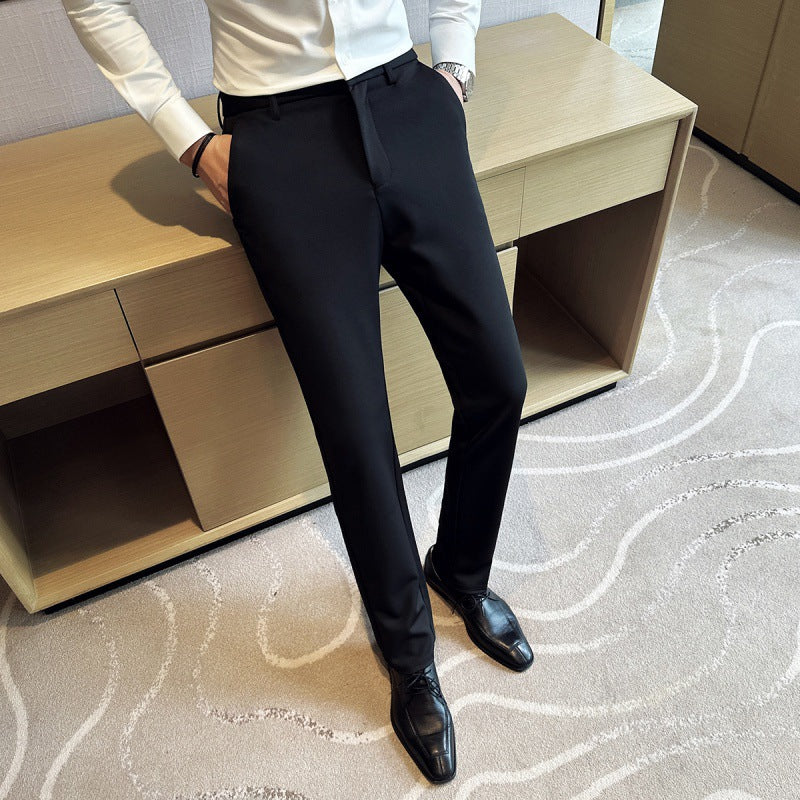 Herren elegante Anzughose aus leichtemStretchmaterial mit seitlichen Taschen EB