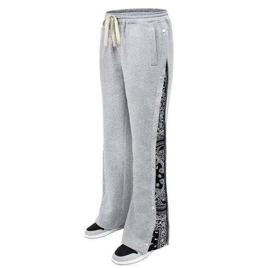 Herren Lässige Freizeit-Hose mit modischen Druckknöpfen und seitlichem Design EB