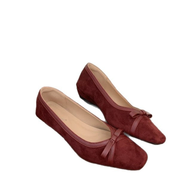 Damen elegante Mokassins mit dekorativem Schleifenakzent EB
