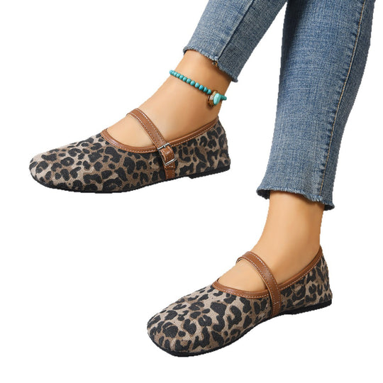 Damen  flache Mary-Jane Ballerinas mit verstellbarem Riemchen und gepolsterter Komfortinnensohle EB