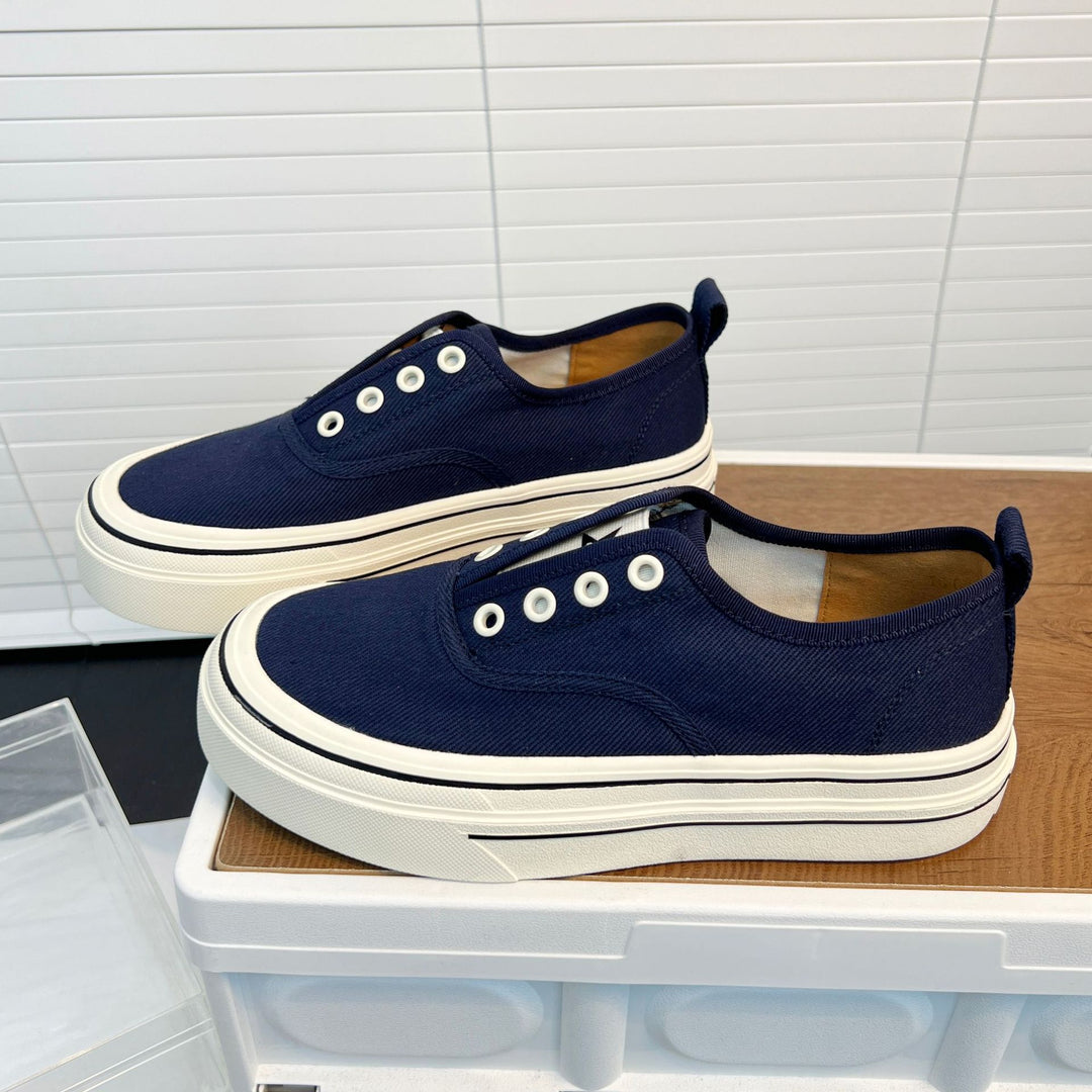 Damen lässige Canvas Sneaker mit komfortabler Innensohle und rutschfester Gummisohle EB